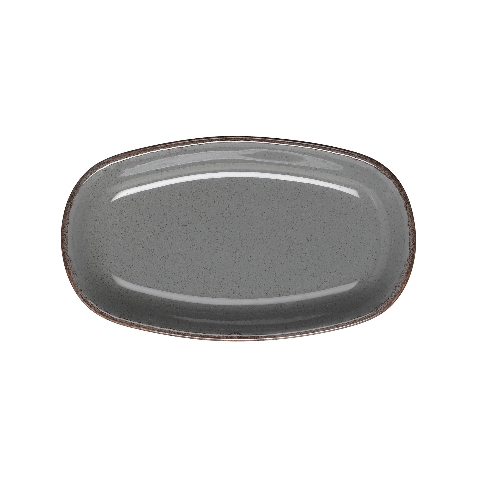 Rinart Grey Valencia Oval Platter - 30.8 x 18.1 cm